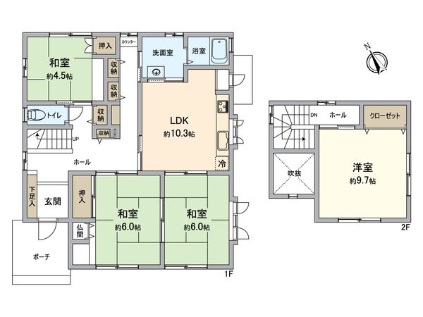 糟屋郡新宮町湊坂4丁目戸建 間取図(平面図) 糟屋郡新宮町湊坂4丁目戸建 間取図(平面図)