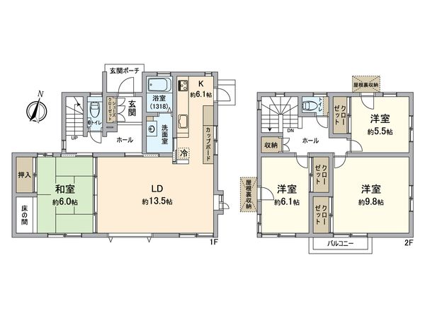 糟屋郡新宮町湊坂3丁目戸建 間取図(平面図) 糟屋郡新宮町湊坂3丁目戸建 間取図(平面図)