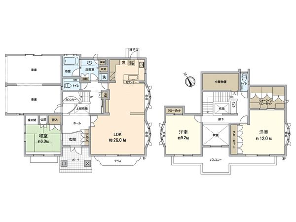 福岡市東区高美台3丁目戸建 間取図(平面図) 福岡市東区高美台3丁目戸建 間取図(平面図)