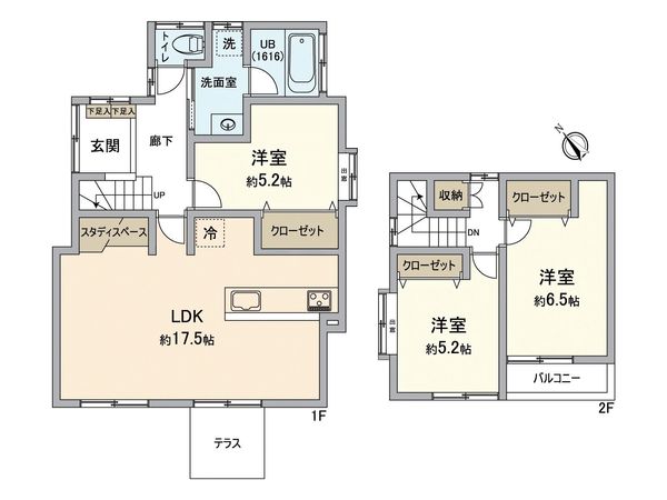 春日市若葉台西4丁目戸建 間取図(平面図) 春日市若葉台西4丁目戸建 間取図(平面図)