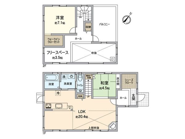 福津市津屋崎8丁目戸建 間取図(平面図) 福津市津屋崎8丁目戸建 間取図(平面図)