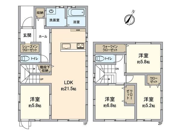 東区雁の巣1丁目戸建 間取図(平面図) 東区雁の巣1丁目戸建 間取図(平面図)
