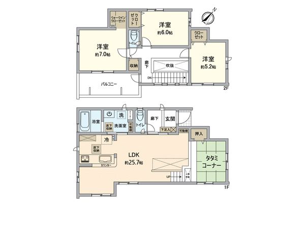 宗像市三倉新築戸建 間取図(平面図)