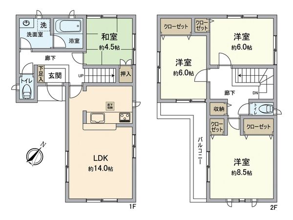 東区香椎駅東1丁目戸建 間取図(平面図)