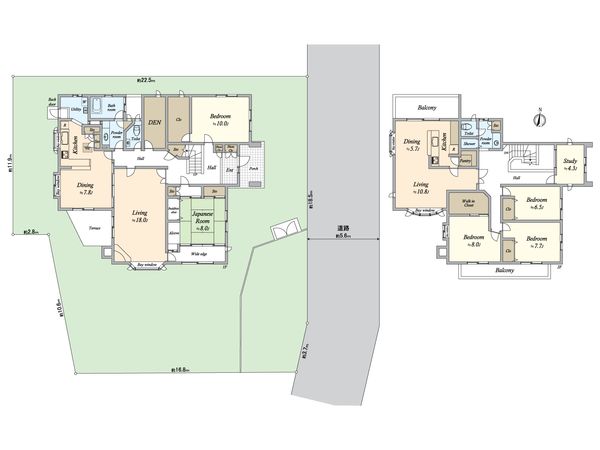 南区平和一丁目 戸建 間取図(平面図) 南区平和一丁目 戸建 間取図(平面図)