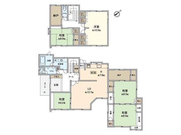 東区香椎駅東3丁目戸建 間取図(平面図) 東区香椎駅東3丁目戸建 間取図(平面図)