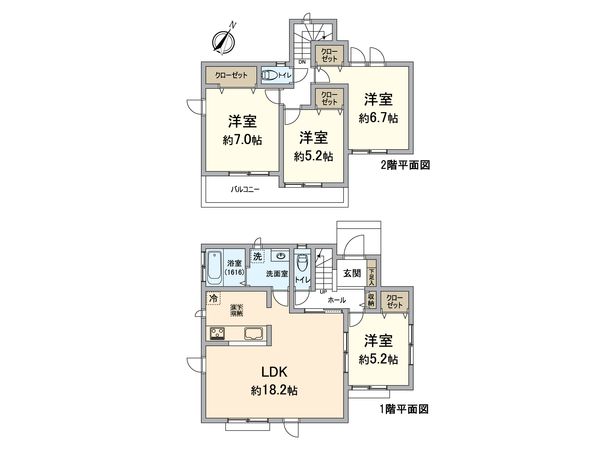 東区水谷三丁目戸建 間取図(平面図) 東区水谷三丁目戸建 間取図(平面図)
