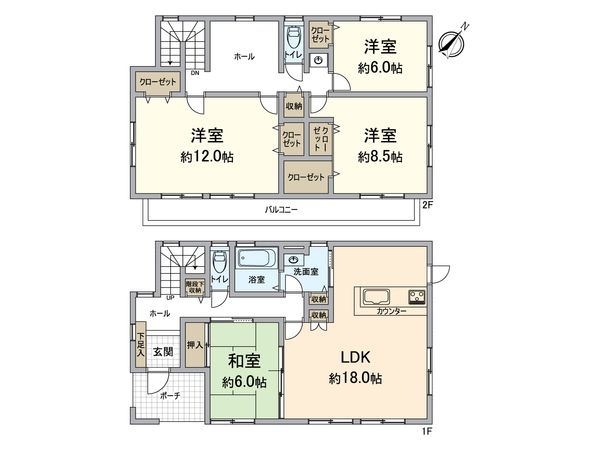 新宮町杜の宮3丁目 戸建 間取図(平面図)