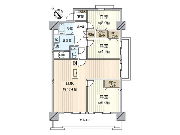 オリエントハイツJR千鳥駅前 間取図(平面図)