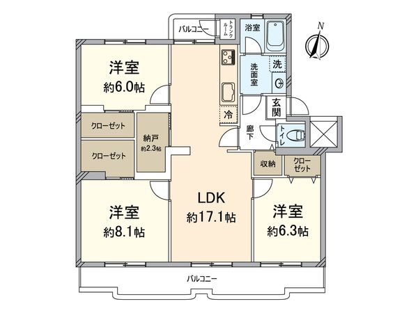 奈多団地28号棟 間取図(平面図)