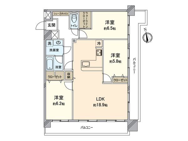 藤和シティコープ和白 間取図(平面図)