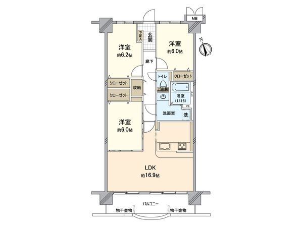 サントノーレ古賀天神 間取図(平面図) サントノーレ古賀天神 間取図(平面図)