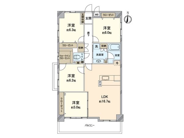 グランピア和白Ⅱ 間取図(平面図) グランピア和白Ⅱ 間取図(平面図)