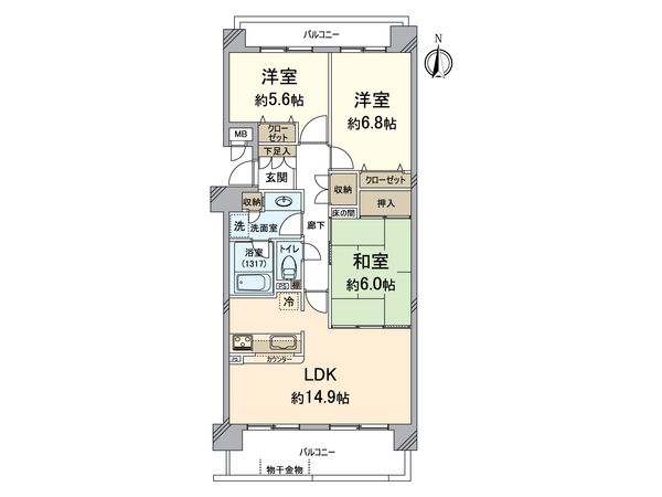 パークハウス福間 間取図(平面図) パークハウス福間 間取図(平面図)