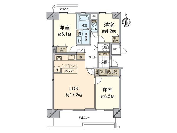 ふよう香椎浜ハイツA2号棟 間取図(平面図) ふよう香椎浜ハイツA2号棟 間取図(平面図)