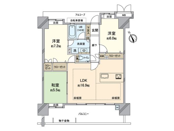 モントーレ新宮セントラルステーション 間取図(平面図) モントーレ新宮セントラルステーション 間取図(平面図)