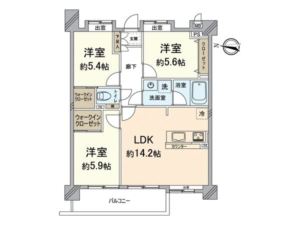 JGMヴェルデ唐の原駅前 間取図(平面図) JGMヴェルデ唐の原駅前 間取図(平面図)