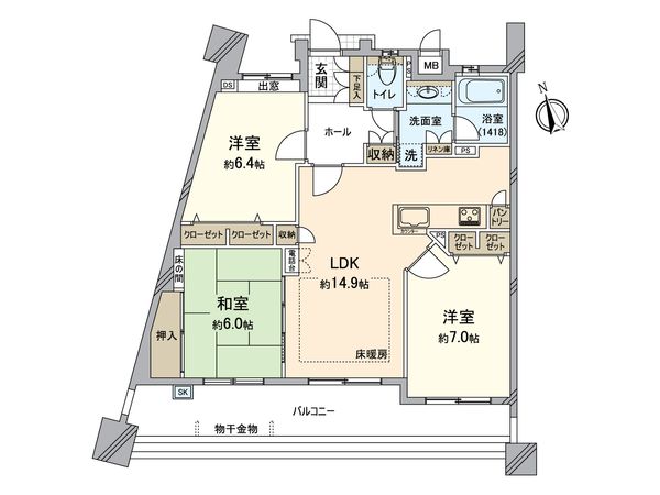 アーサー香椎プレッソ 間取図(平面図) アーサー香椎プレッソ 間取図(平面図)