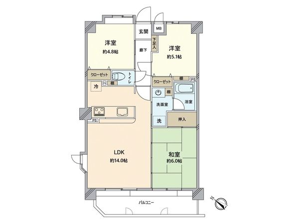 ロマネスク香住ヶ丘 間取図(平面図) ロマネスク香住ヶ丘 間取図(平面図)