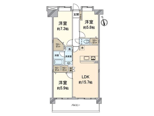 アーサー新宮グランパティオ・ウエストコート棟 間取図(平面図)