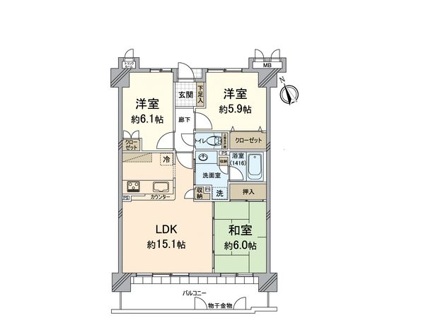 サーパス貝塚駅前 間取図(平面図) 間取図(平面図)
