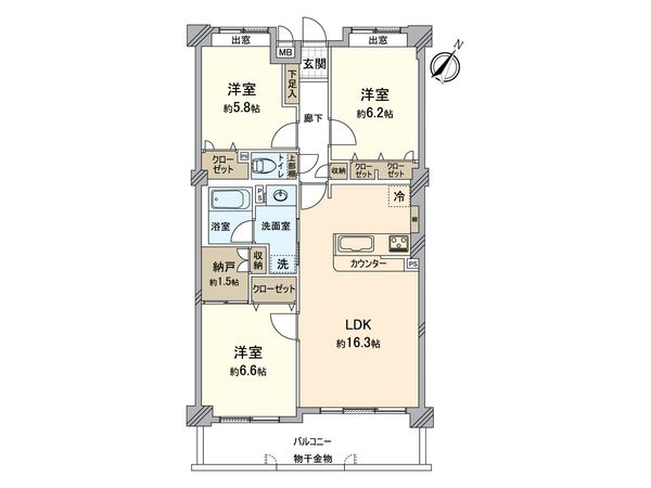コアマンション和白丘ネクステージ A棟 間取図(平面図) 間取図(平面図)