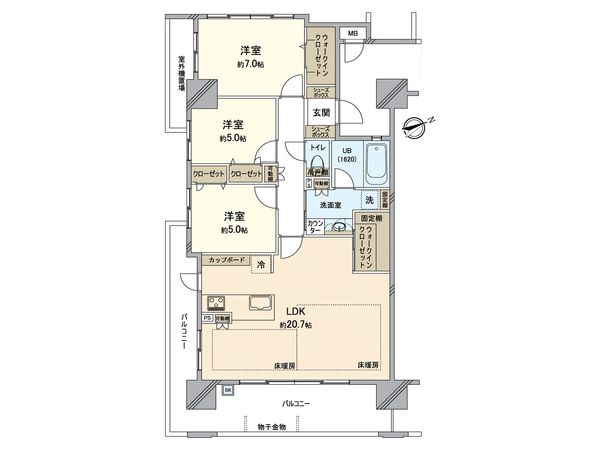 オーヴィジョン香椎浜ザ・シティ 間取図(平面図) オーヴィジョン香椎浜ザ・シティ 間取図(平面図)