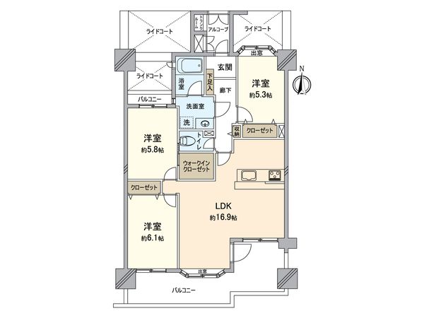 香椎浜ハイツ・フレックス 2号棟 間取図(平面図) 香椎浜ハイツ・フレックス 2号棟 間取図(平面図)