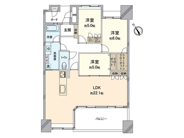 MJR和白丘 間取図(平面図) MJR和白丘 間取図(平面図)