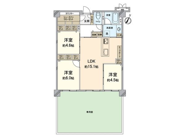 ベルヴィ香椎 六番館 間取図(平面図) 間取図(平面図)