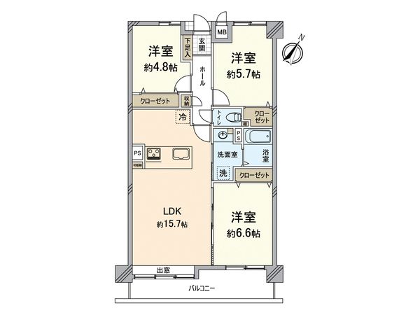 コアマンション和白東パセオ 間取図(平面図) コアマンション和白東パセオ 間取図(平面図)
