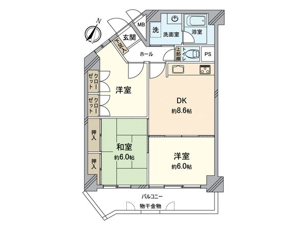 ダイナコート香椎 間取図(平面図) ダイナコート香椎 間取図(平面図)