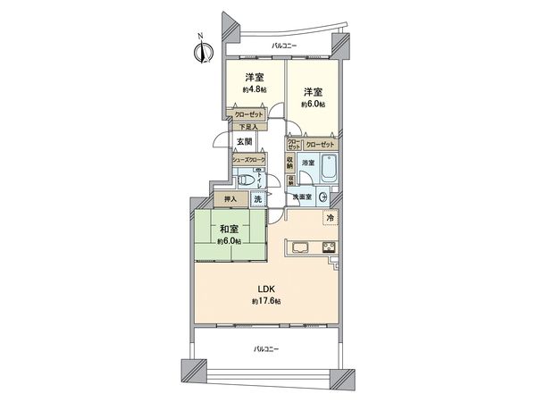 ネクサス香椎セントラルガーデン・イーストサイド1号棟 間取り図