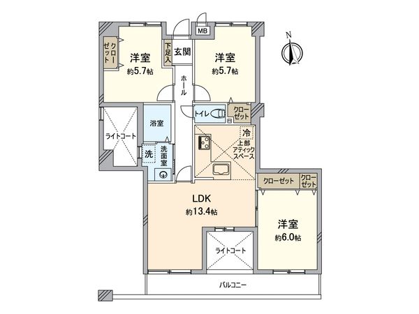 パレ・グランドール長者原駅前 間取図(平面図) パレ・グランドール長者原駅前 間取図(平面図)