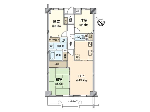 ガーデンライフ和白丘弐番館 間取図(平面図) ガーデンライフ和白丘弐番館 間取図(平面図)