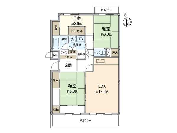 ふよう香椎浜ハイツA2号棟 間取図(平面図) ふよう香椎浜ハイツA2号棟 間取図(平面図)