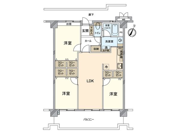 ベルヴィ香椎六番館 間取図(平面図) ベルヴィ香椎六番館 間取図(平面図)