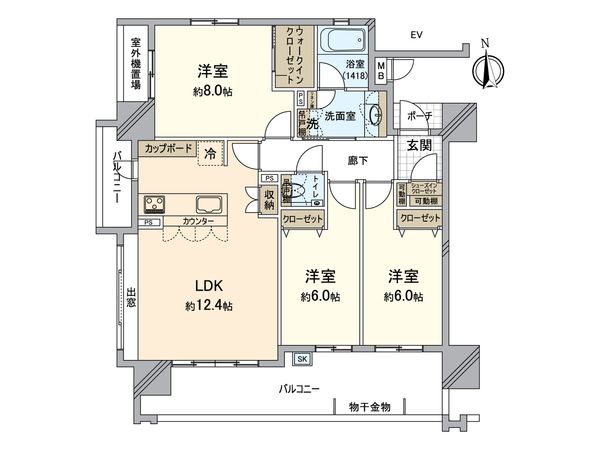 ランドアーク福間 間取図(平面図) ランドアーク福間 間取図(平面図)