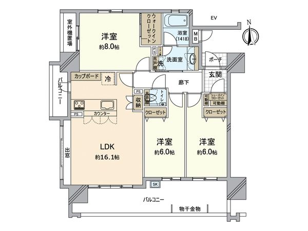 ランドアーク福間 間取図(平面図)