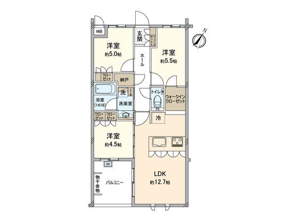 サンパーク香椎駅前グラッセ 間取図(平面図) サンパーク香椎駅前グラッセ 間取図(平面図)