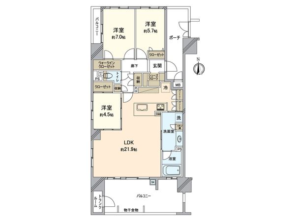 ブリーズマンション福間 間取図(平面図) ブリーズマンション福間 間取図(平面図)