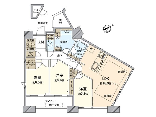 センターマークスタワー 間取図(平面図)
