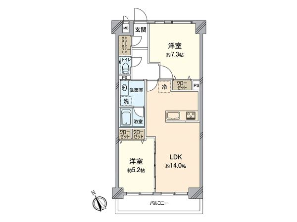 サンシャイン室見 間取図(平面図) サンシャイン室見 間取図(平面図)