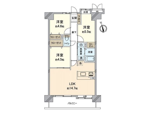 シティオ古賀 間取図(平面図) シティオ古賀 間取図(平面図)