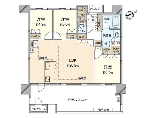 パークフロント香椎照葉 間取図(平面図) パークフロント香椎照葉 間取図(平面図)