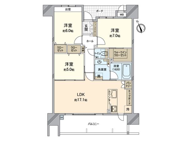 タマレジデンス新宮中央ザ・テラス 間取図(平面図)
