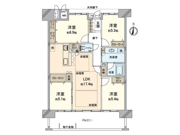 モントーレ香椎浜サーフタワーウエストウイング 間取図(平面図) モントーレ香椎浜サーフタワーウエストウイング 間取図(平面図)