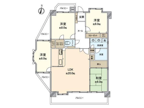 JGM千鳥タウンコートサードウィング 間取図(平面図) JGM千鳥タウンコートサードウィング 間取図(平面図)