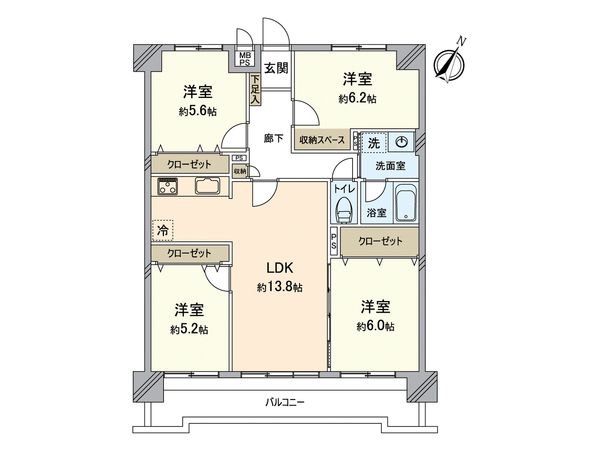 藤和ハイタウン和白丘Ⅱ 間取図(平面図) 藤和ハイタウン和白丘Ⅱ 間取図(平面図)