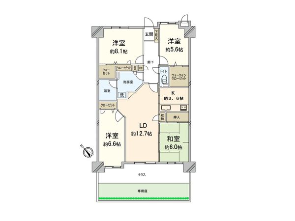 アーサー新宮グランパティオ・ウエストコート棟 間取図(平面図) アーサー新宮グランパティオ・ウエストコート棟 間取図(平面図)